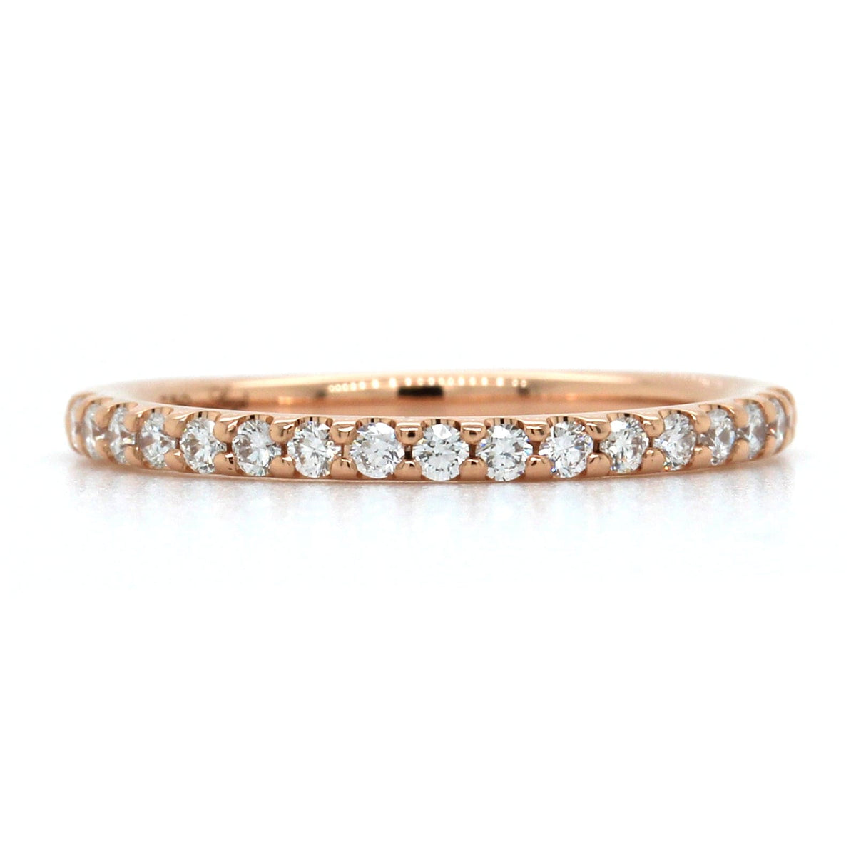 18K Rose Gold Shared Prong Diamond Band