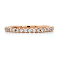 18K Rose Gold Shared Prong Diamond Band