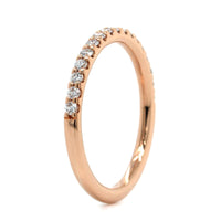 18K Rose Gold Shared Prong Diamond Band