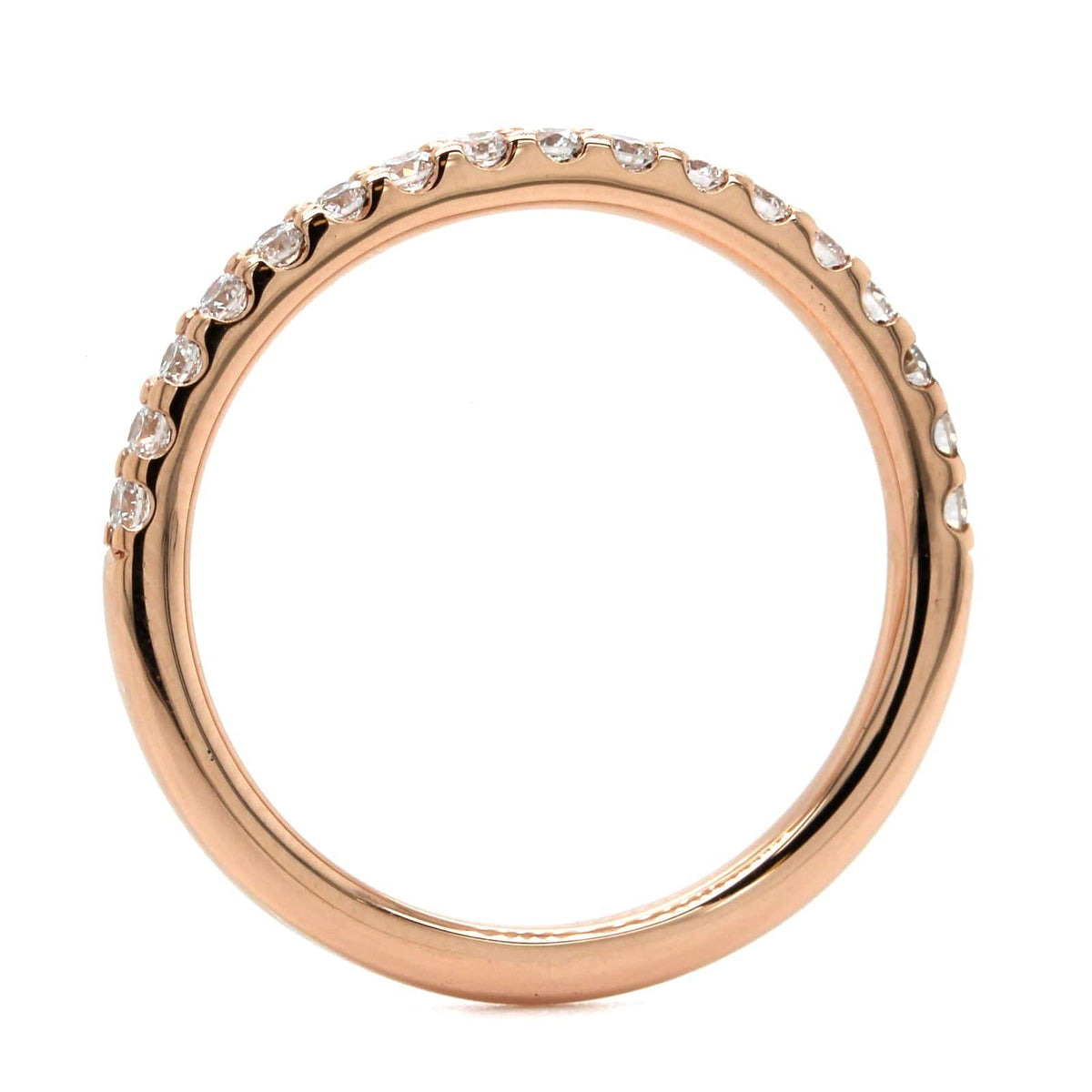 18K Rose Gold Shared Prong Diamond Band