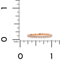 18K Rose Gold Shared Prong Diamond Band