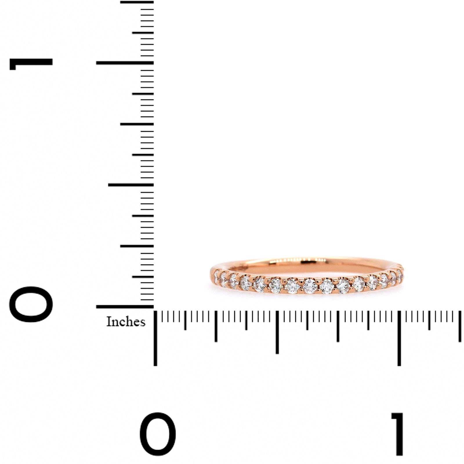 18K Rose Gold Shared Prong Diamond Band