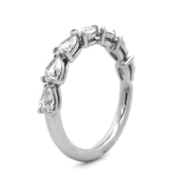 Platinum Grand Aire Pear Shaped Diamond Band