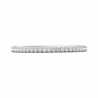 Platinum Prong Set Round Diamond Band