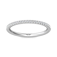 Platinum Prong Set Round Diamond Band