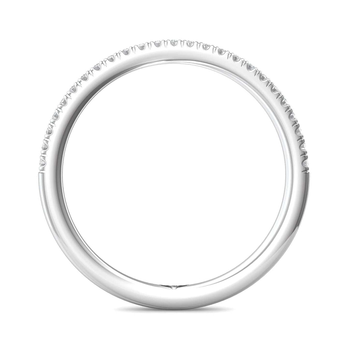 Platinum Prong Set Round Diamond Band
