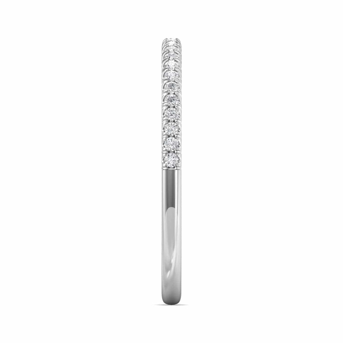 Platinum Prong Set Round Diamond Band