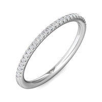 Platinum Prong Set Round Diamond Band