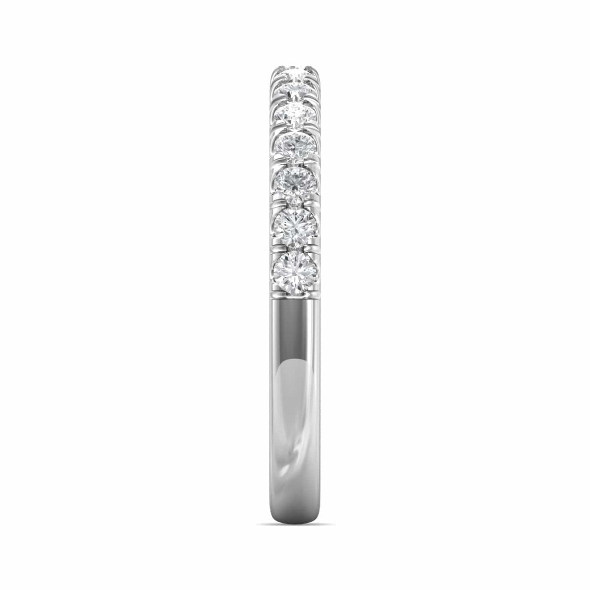 Platinum Prong Set Round Diamond Band