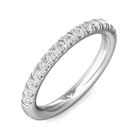 Platinum Prong Set Round Diamond Band