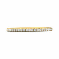 18K Yellow Gold Prong Set Round Diamond Band
