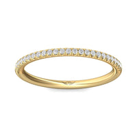 18K Yellow Gold Prong Set Round Diamond Band