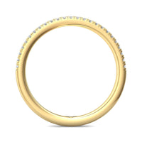 18K Yellow Gold Prong Set Round Diamond Band