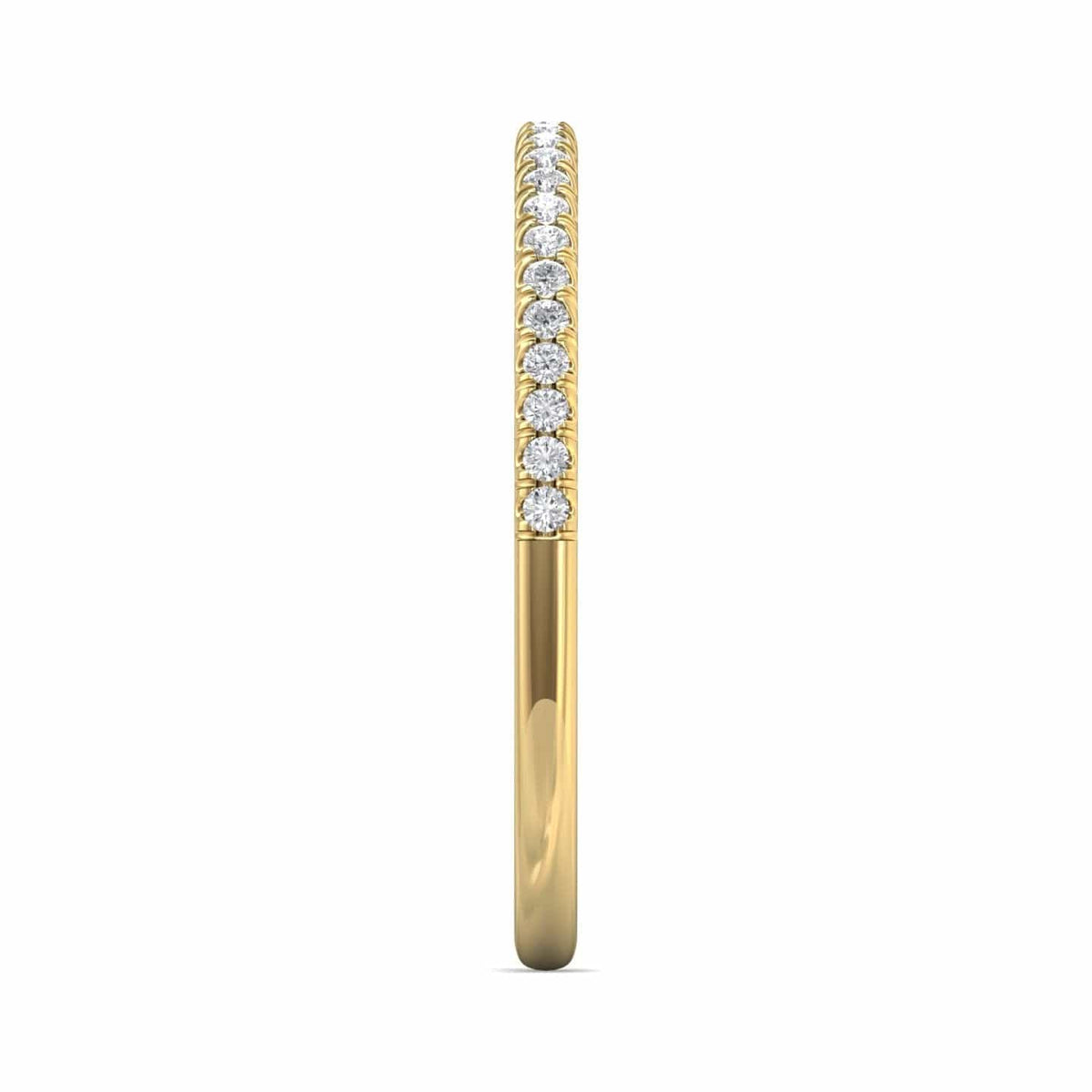 18K Yellow Gold Prong Set Round Diamond Band