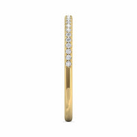 18K Yellow Gold Prong Set Round Diamond Band