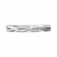 Platinum High Polished Twisted Diamond Band