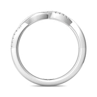 Platinum High Polished Twisted Diamond Band