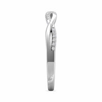 Platinum High Polished Twisted Diamond Band