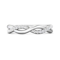 Platinum High Polished Twisted Diamond Band