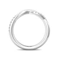 Platinum High Polished Twisted Diamond Band