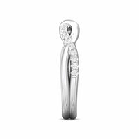 Platinum High Polished Twisted Diamond Band