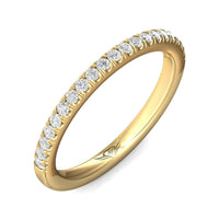 18K Yellow Gold Prong Set Round Diamond Band