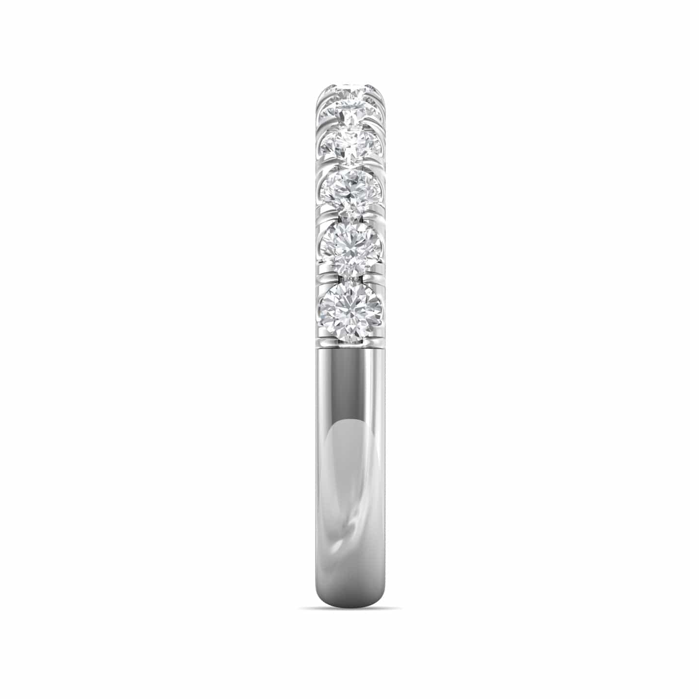 Platinum Prong Set Round Diamond Band