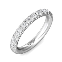 Platinum Prong Set Round Diamond Band