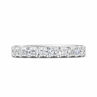 Platinum Prong Set Round Diamond Band