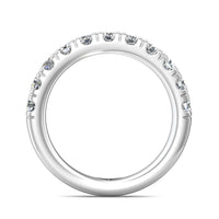 Platinum Prong Set Round Diamond Band