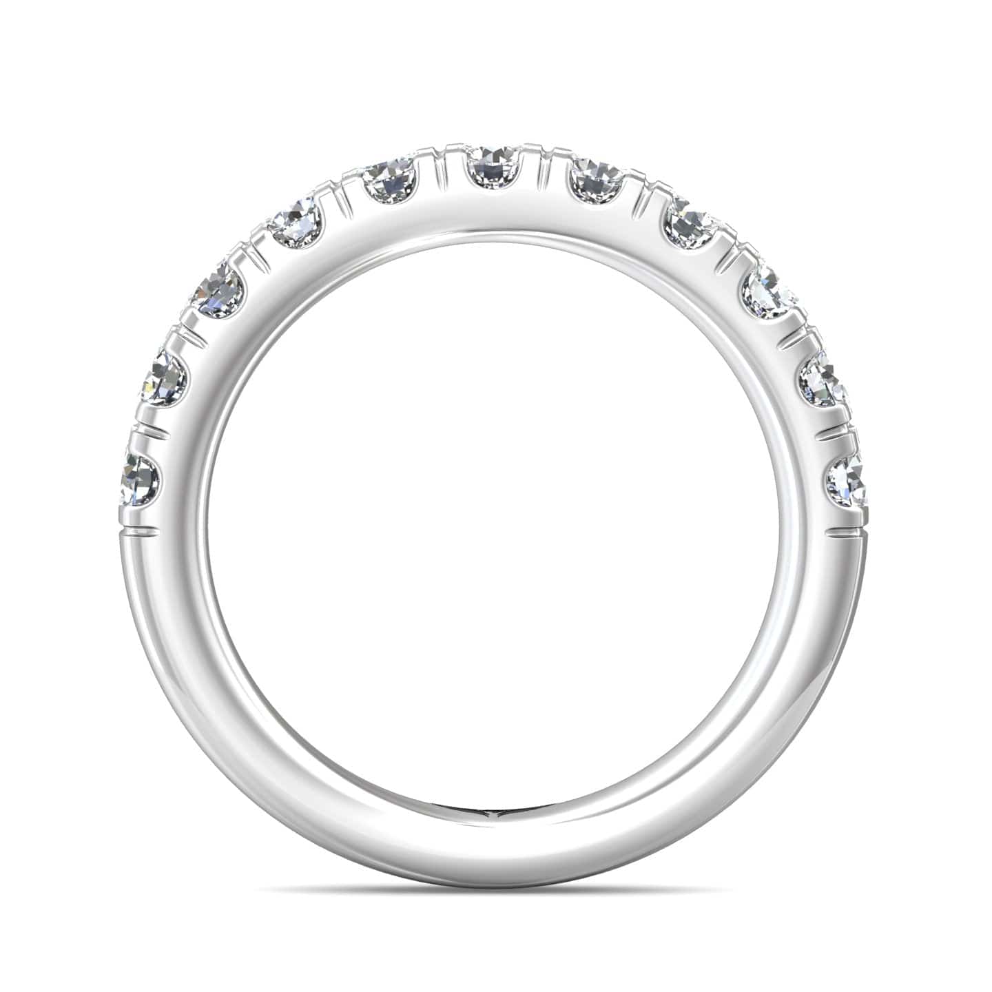 Platinum Prong Set Round Diamond Band