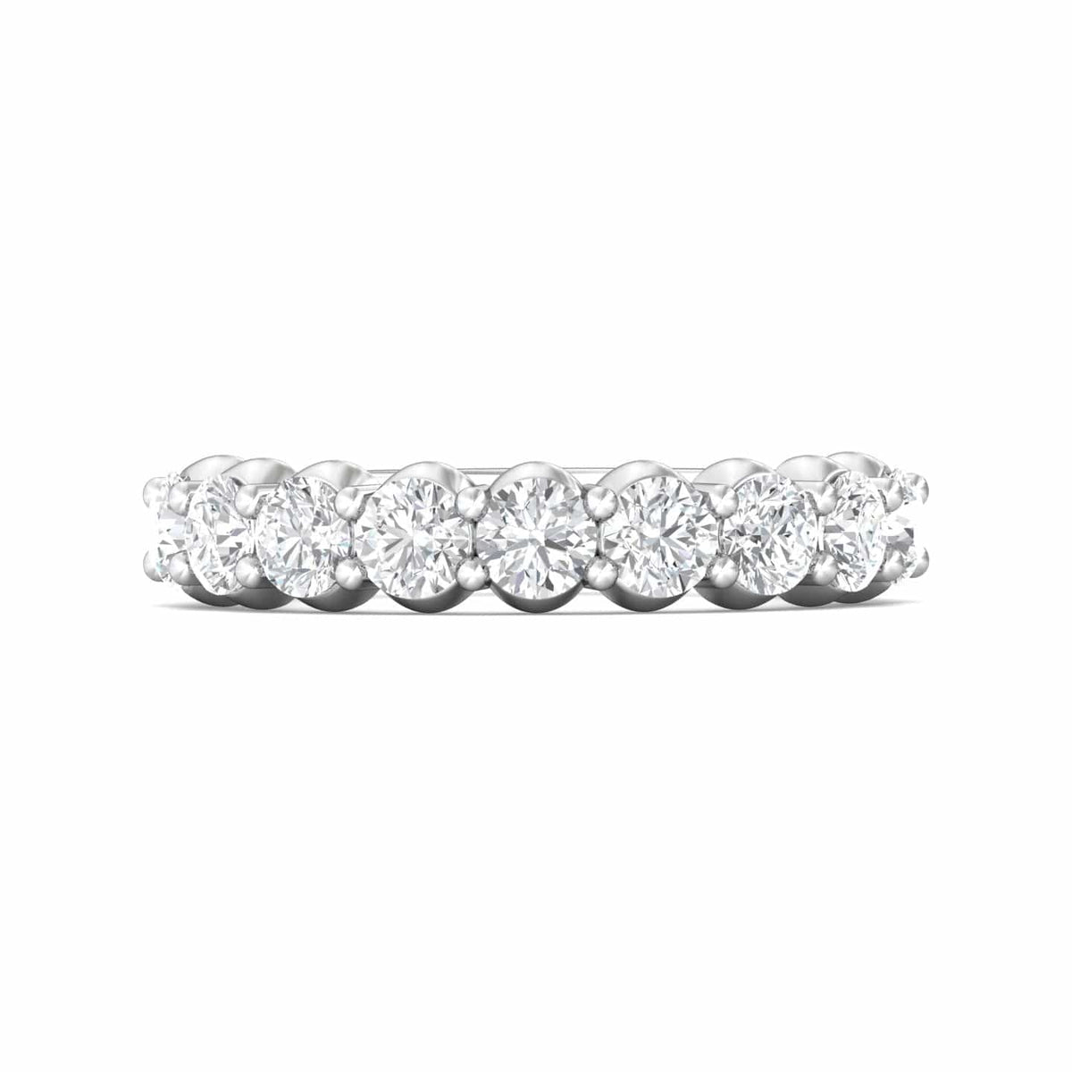 Platinum Shared Prong Diamond Band