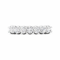 Platinum Shared Prong Diamond Band