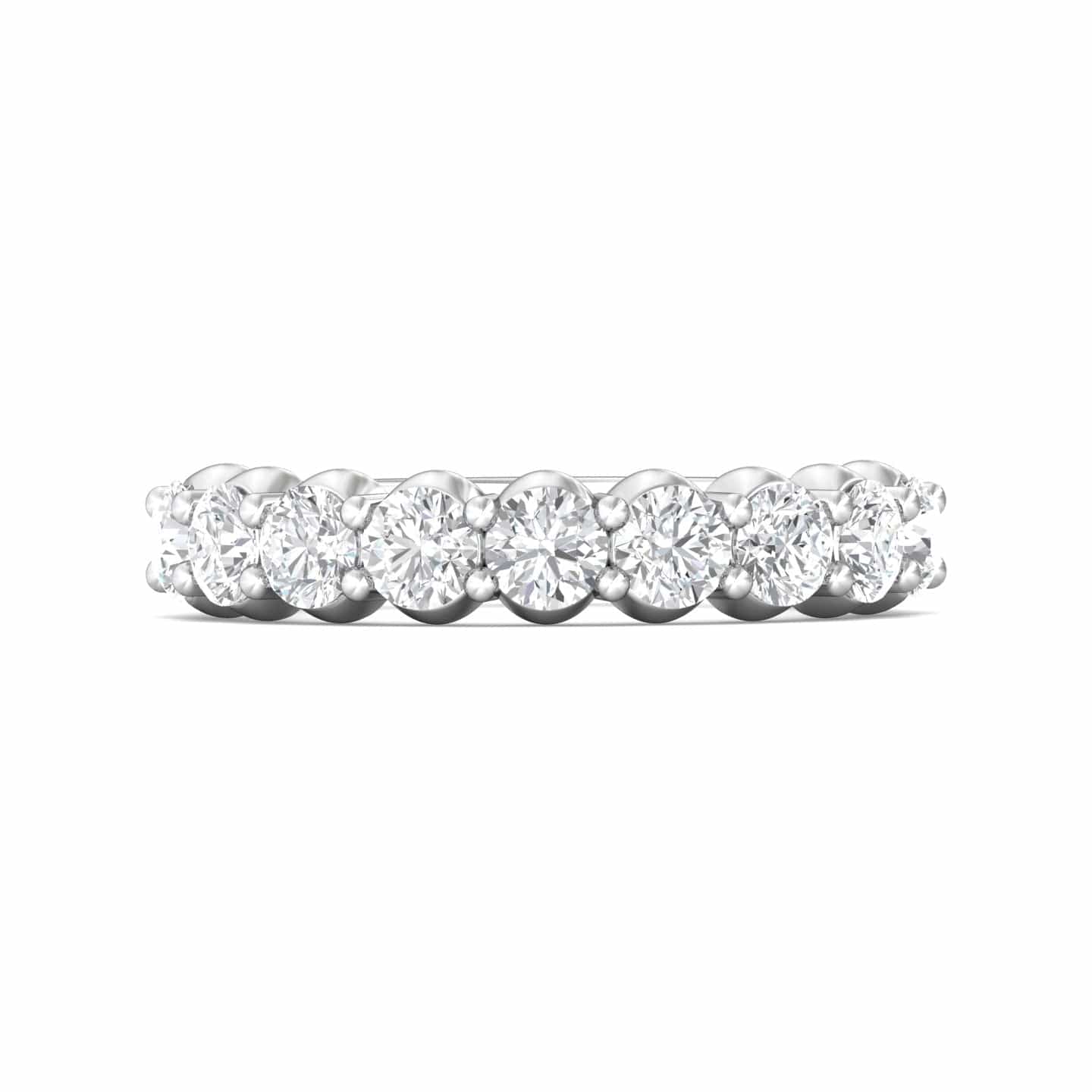 Platinum Shared Prong Diamond Band