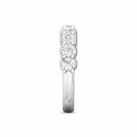 Platinum Shared Prong Diamond Band