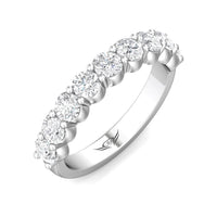 Platinum Shared Prong Diamond Band