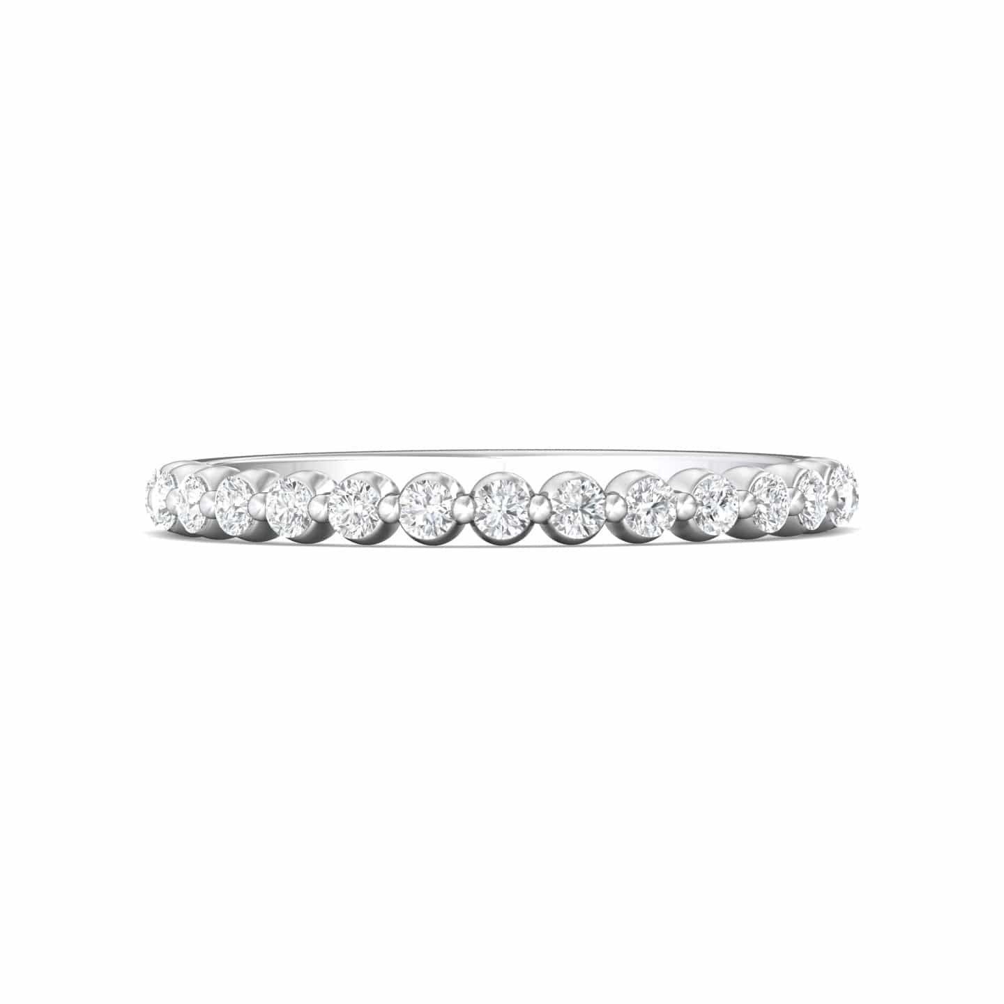 Platinum Single Prong Diamond Band