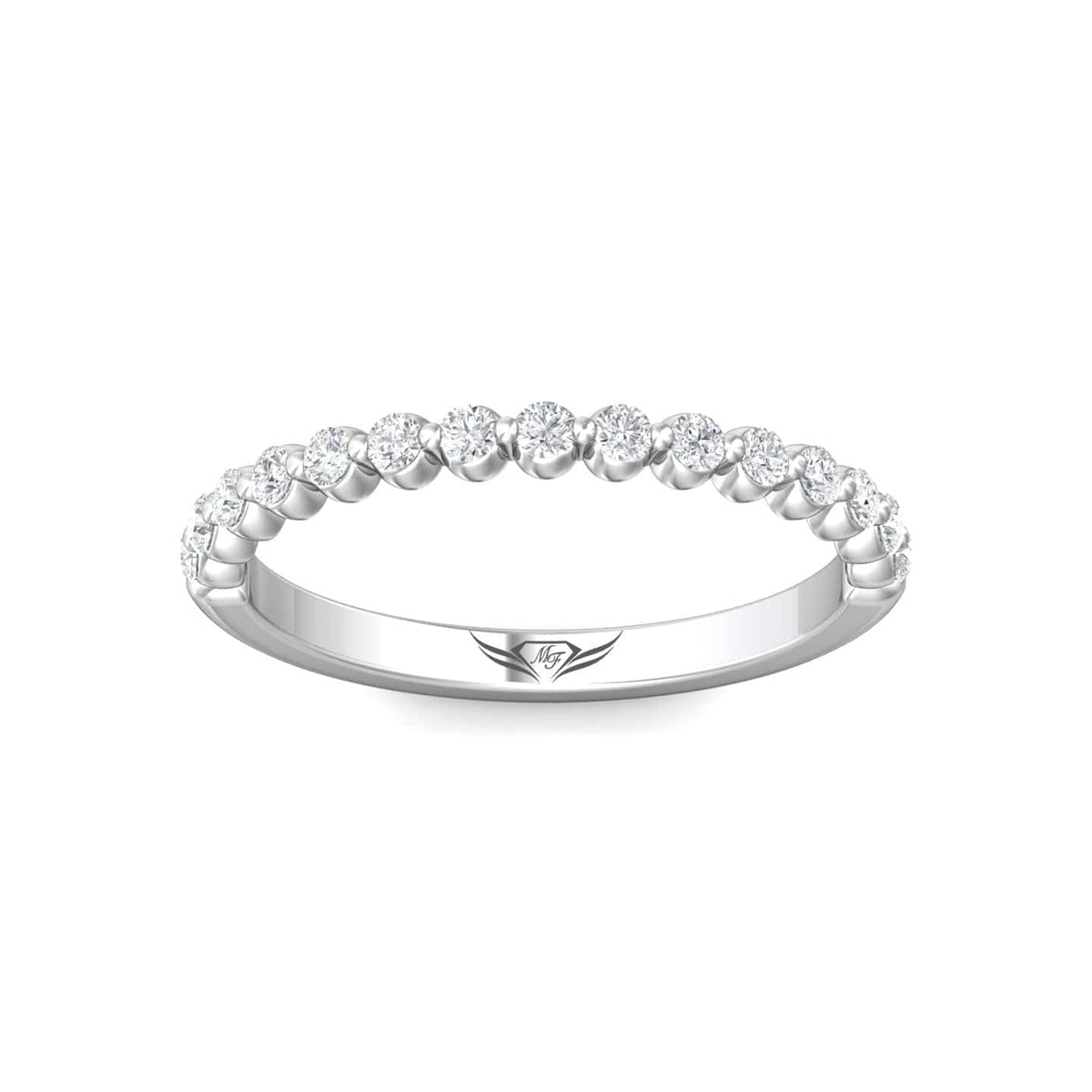 Platinum Single Prong Diamond Band