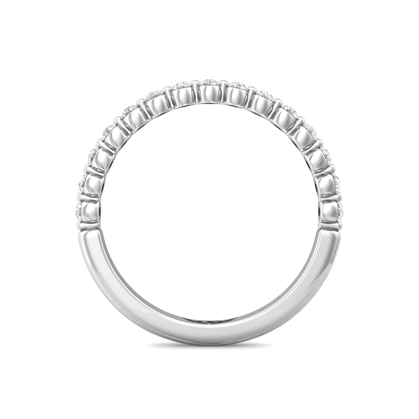 Platinum Single Prong Diamond Band