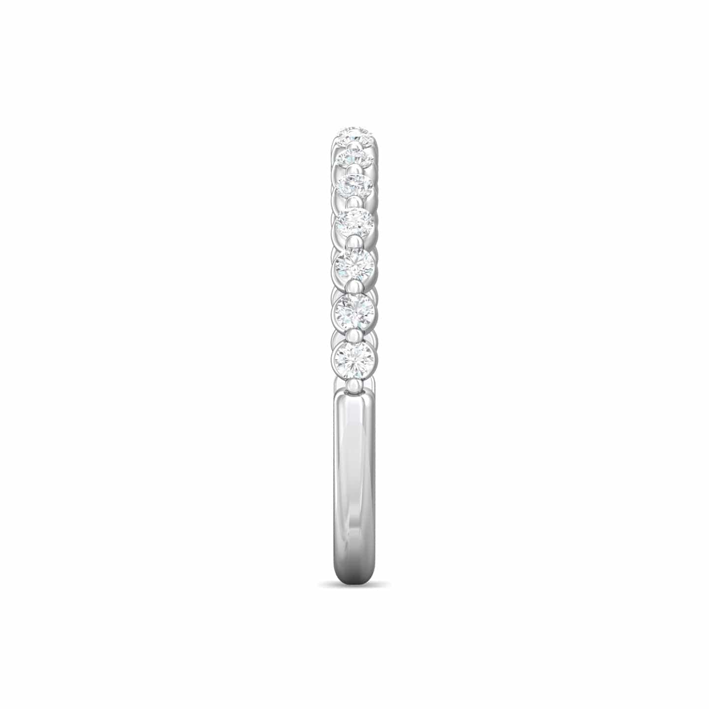 Platinum Single Prong Diamond Band