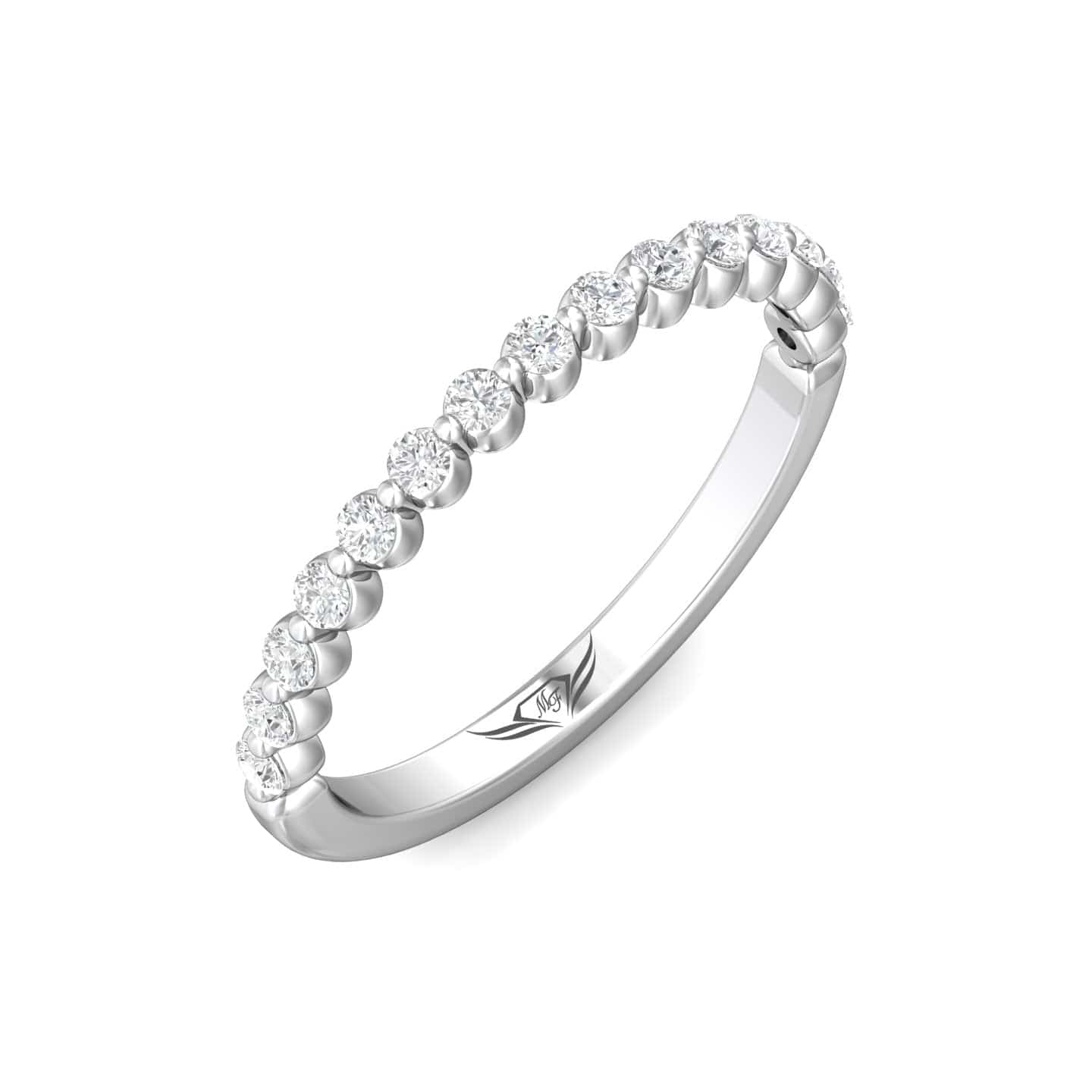 Platinum Single Prong Diamond Band