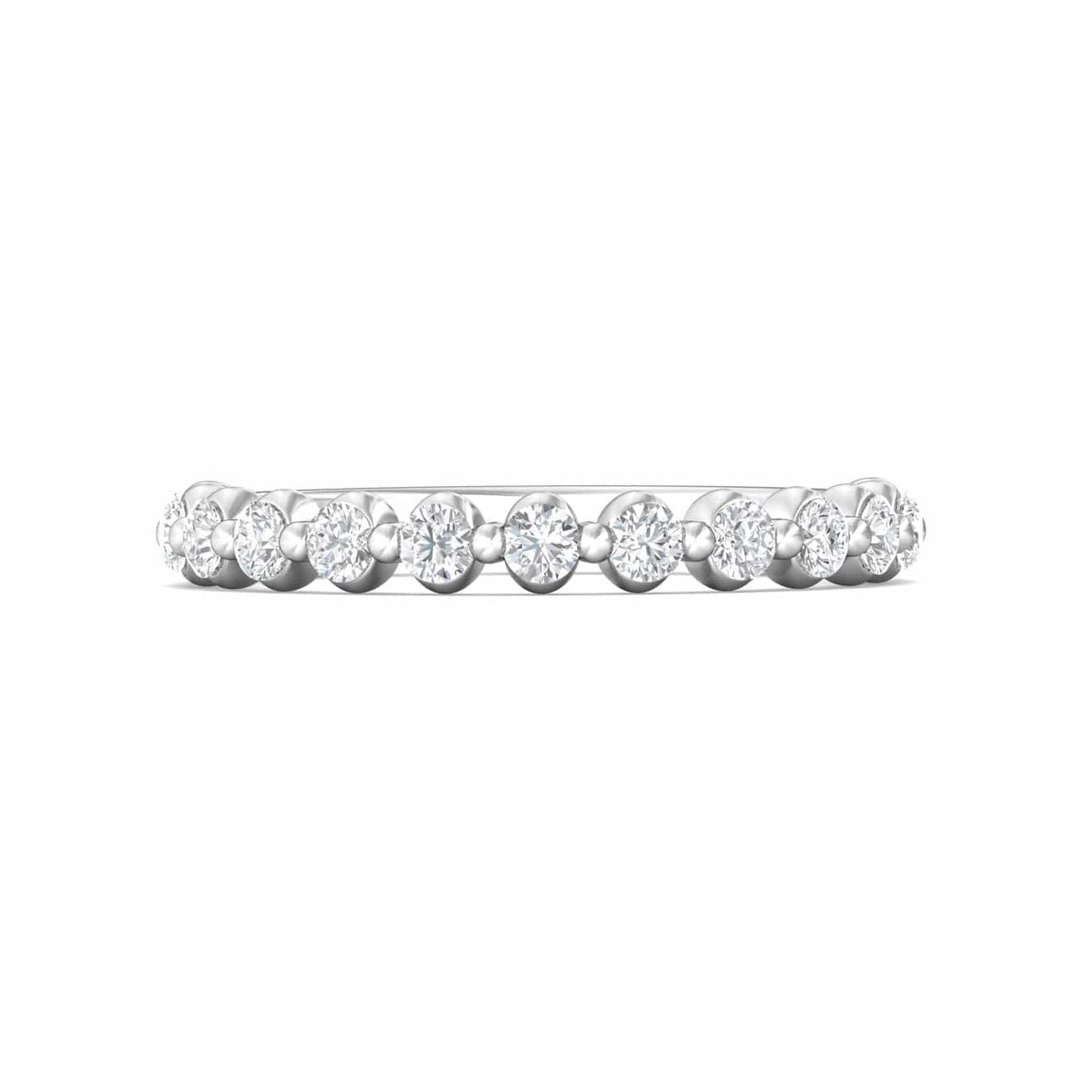 Platinum Single Prong Diamond Band