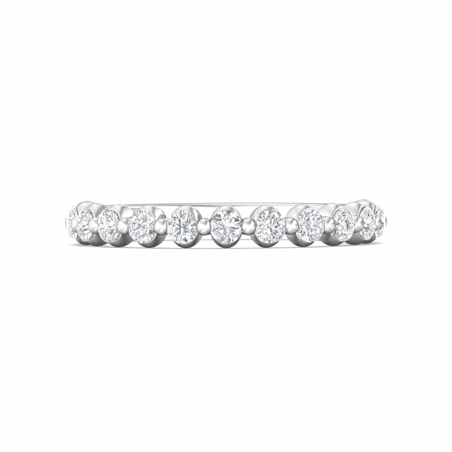 Platinum Single Prong Diamond Band