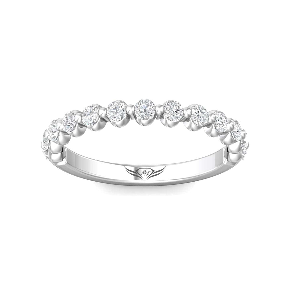 Platinum Single Prong Diamond Band