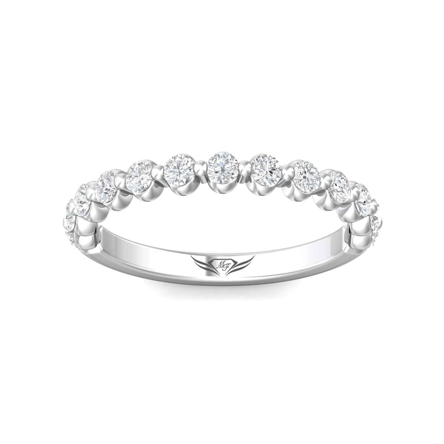 Platinum Single Prong Diamond Band