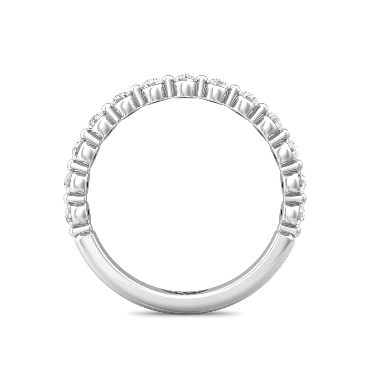 Platinum Single Prong Diamond Band