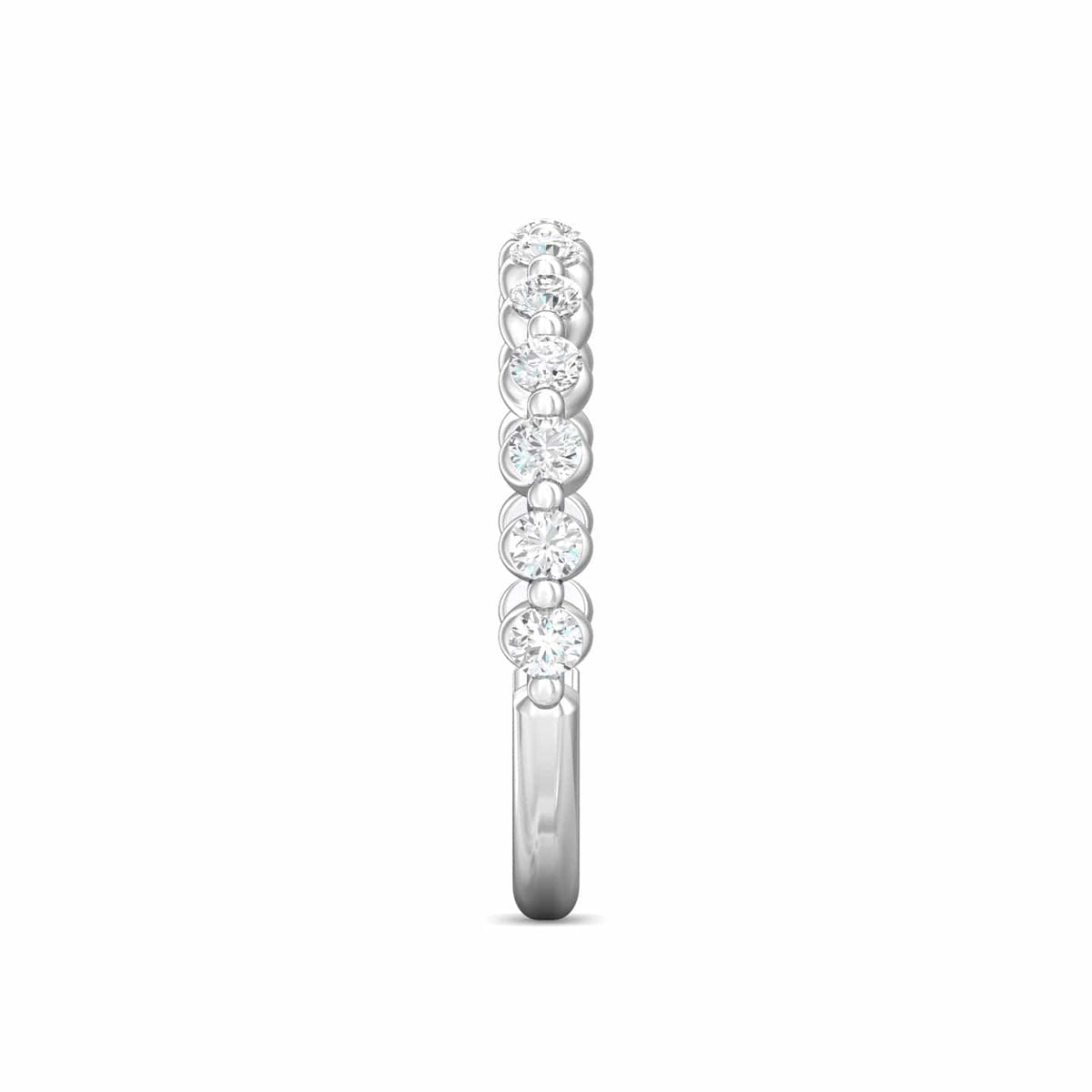 Platinum Single Prong Diamond Band