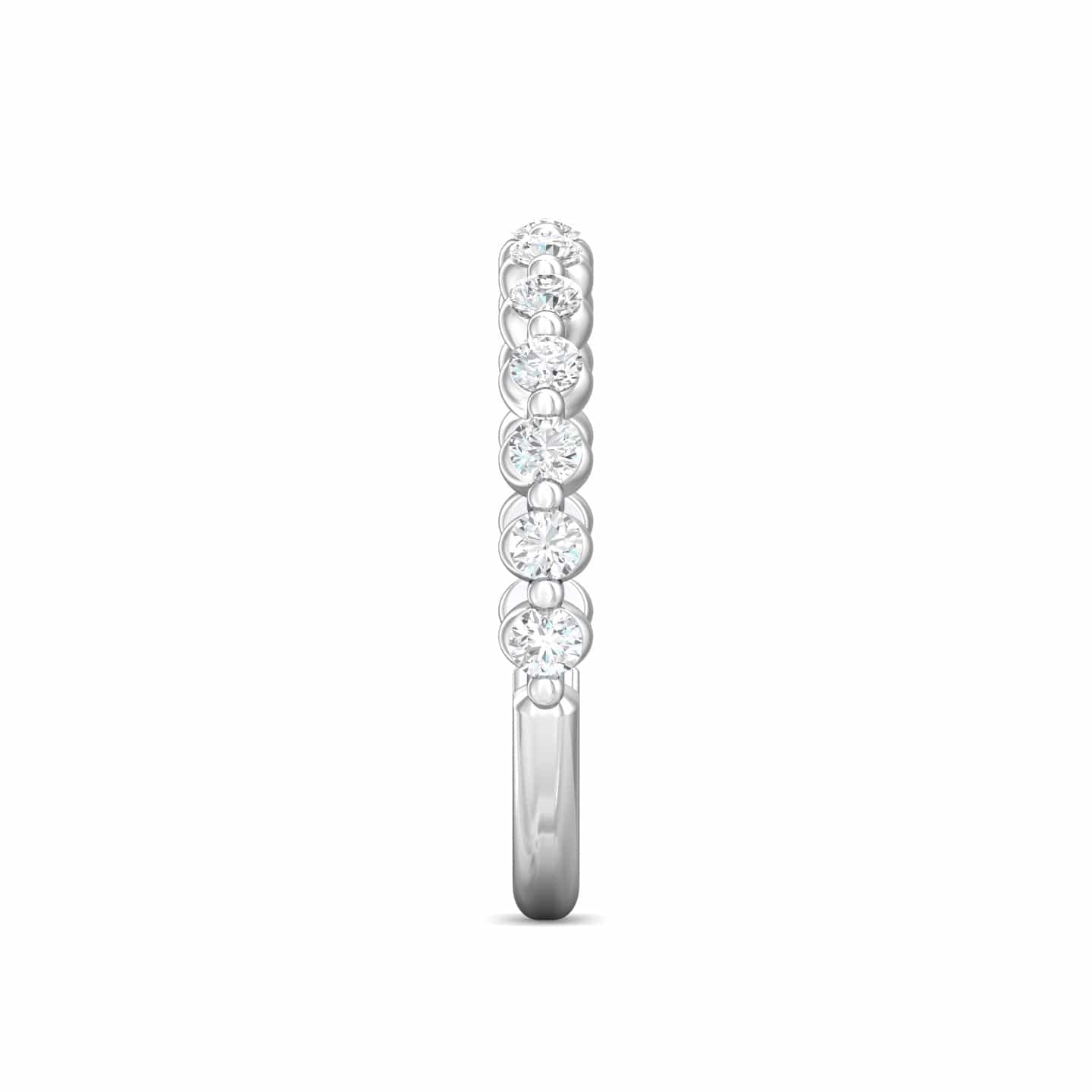 Platinum Single Prong Diamond Band