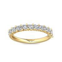 18K Yellow Gold Shared Prong Marquise Diamond Band