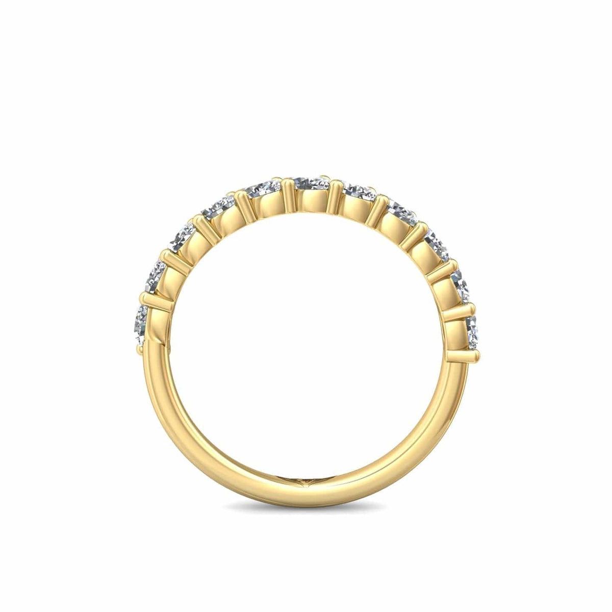 18K Yellow Gold Shared Prong Marquise Diamond Band